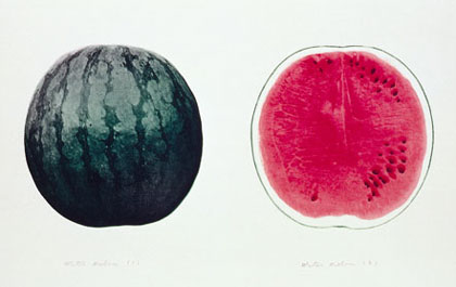 A}ӁEWatermelon Botanical Encyclopedia 1972N Silkscreen and Woodcut on Paper